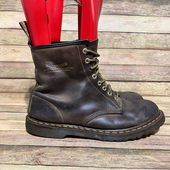 Dr. Martens Brown Leather Lace Up Boots - Picture 3 of 10